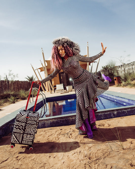 SPRAYGROUND® LUGGAGE A.I.8 AFRICAN INTELLIGENCE - ORIGIN STORY SHARKNAUTICS HARDSHELL CARRY-ON LUGGAGE