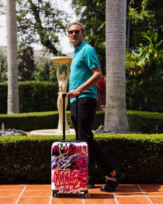 SPRAYGROUND® LUGGAGE VANDAL COUTURE SHARKNAUTICS HARDSHELL CARRY-ON LUGGAGE