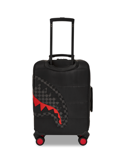 SPRAYGROUND® LUGGAGE BLACK PUFFER CHECK CARRY-ON LUGGAGE