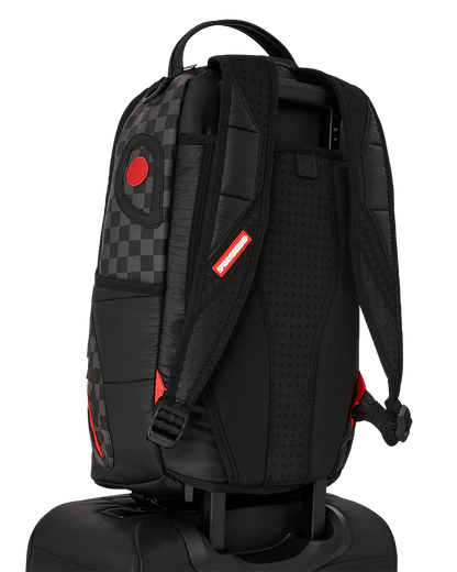 SPRAYGROUND® LUGGAGE BLACK PUFFER CHECK CARRY-ON LUGGAGE