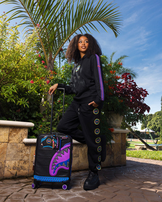 SPRAYGROUND® LUGGAGE AFRICAN INTELLIGENCE 12 BROOKLYN & BEYOND CARRY-ON LUGGAGE - SANDFLOWER COLLAB