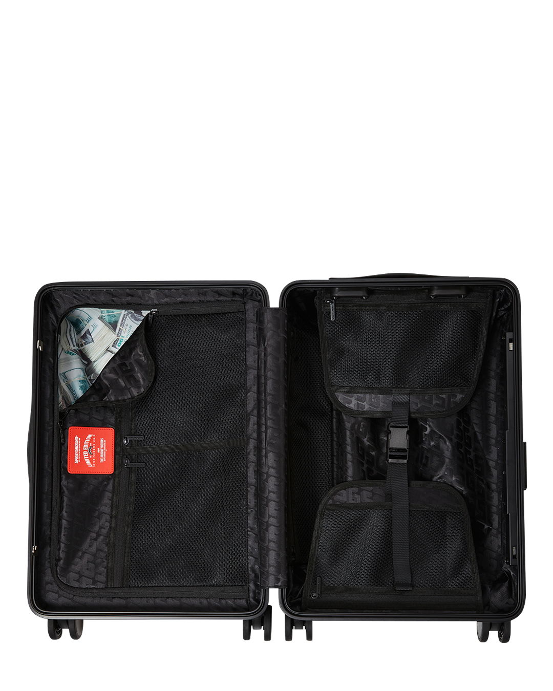 SPRAYGROUND® LUGGAGE MONEYBEAR MOGUL HARDSHELL CARRYON (BLK)
