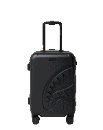 SPRAYGROUND® LUGGAGE CARGO PATCHES SHARKITECTURE CARRY-ON LUGGAGE BLACK WITH EXTRA STICKERS