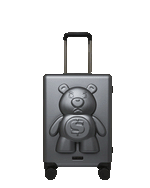 SPRAYGROUND® LUGGAGE MONEYBEAR MOGUL GUNMETAL CARRY-ON LUGGAGE