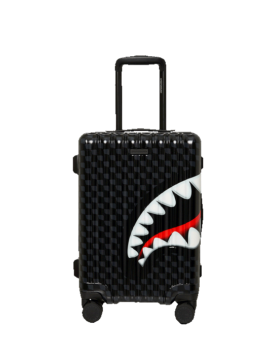 SPRAYGROUND® LUGGAGE SHARKS IN PARIS BALLOON BLACK CARRY-ON LUGGAGE