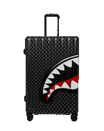 SPRAYGROUND® LUGGAGE SHARKS IN PARIS WTF BUBBLY BLACK CHECK FULL-SIZE LUGGAGE