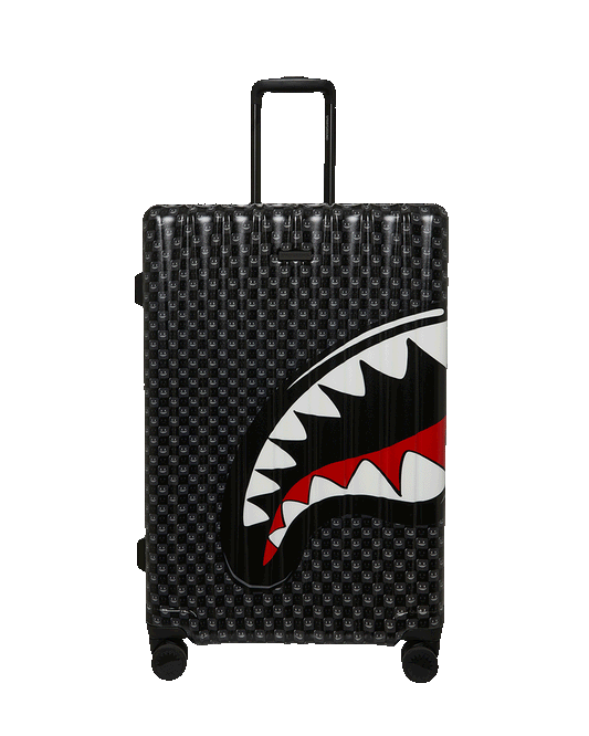 SPRAYGROUND® LUGGAGE SHARKS IN PARIS WTF BUBBLY BLACK CHECK FULL-SIZE LUGGAGE