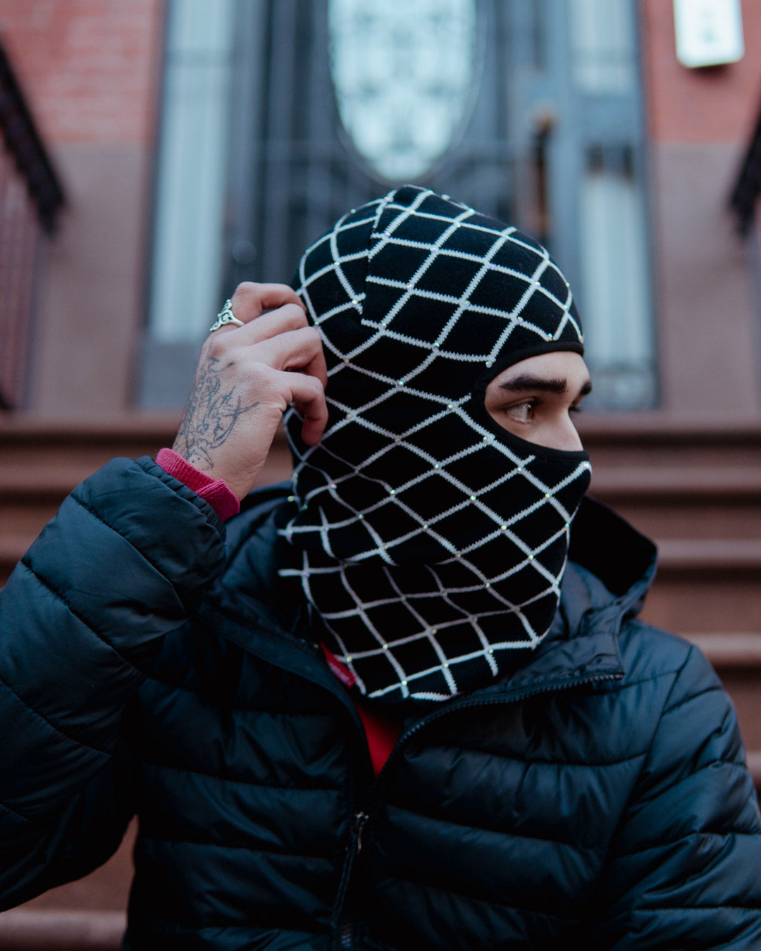 SPRAYGROUND® SKI MASK CHAINLINK KNIT SKI MASK