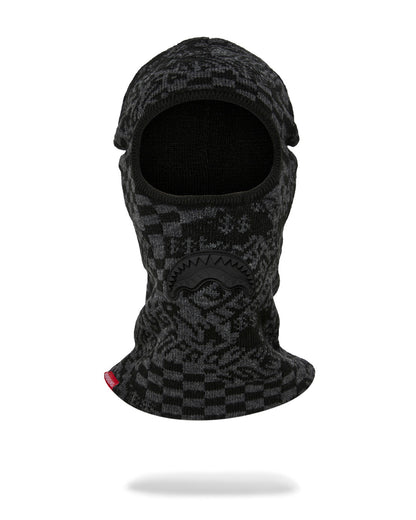 SPRAYGROUND® SKI MASK KNIT BLACK WARP CHECK SKI MASK