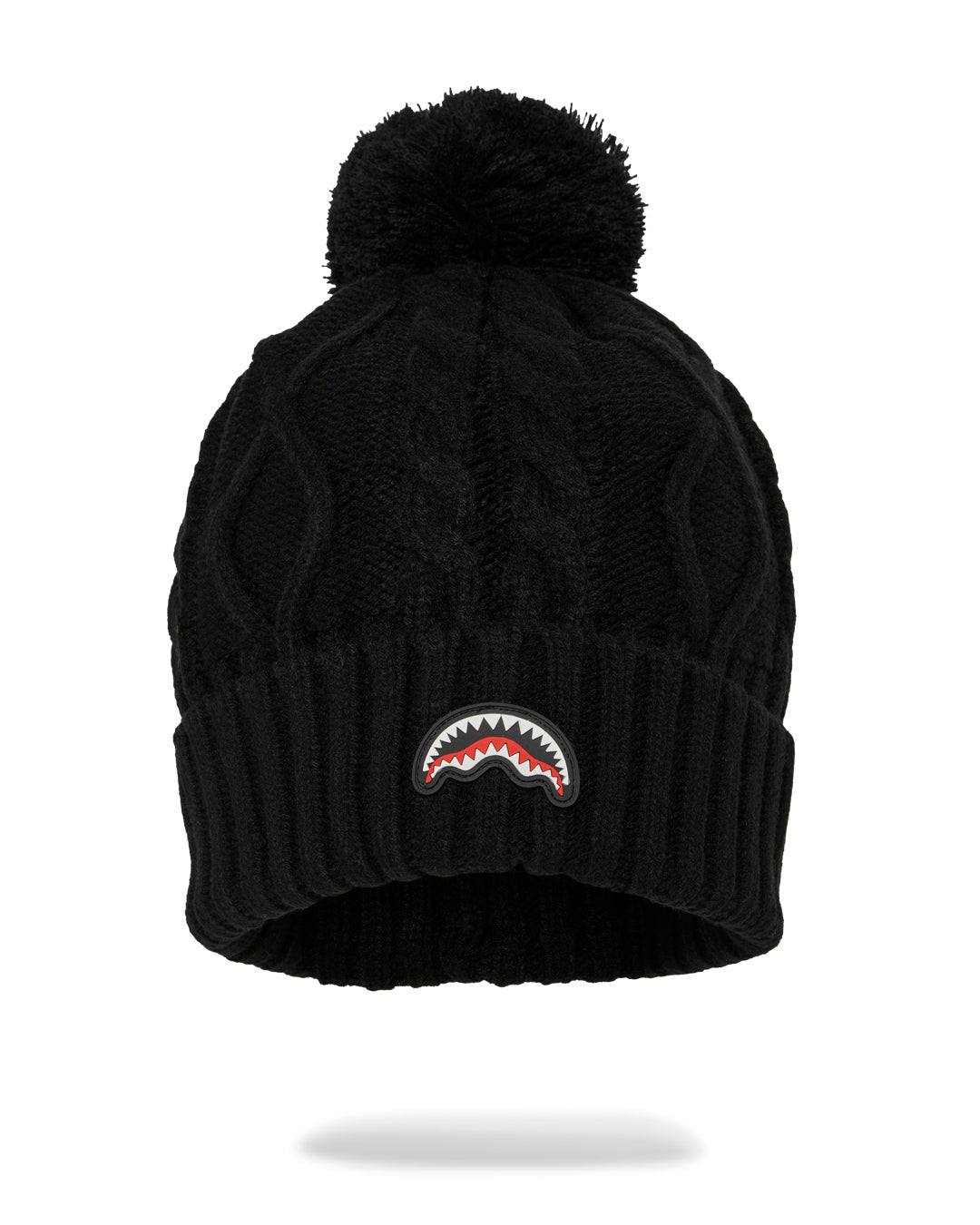 SPRAYGROUND® HAT BLACK KNIT PUFF BEANIE
