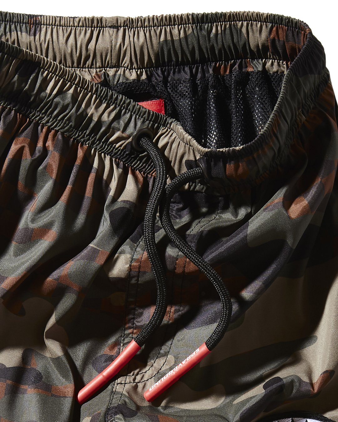 SPRAYGROUND® SWIM KIDS CAMO CHECKERED SWIM TRUNKS