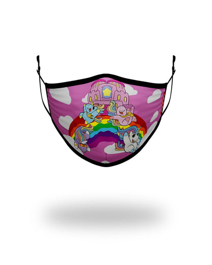 SPRAYGROUND® FASHION MASK KIDS FORM FITTING MASK: RAINBOW BOUNCE