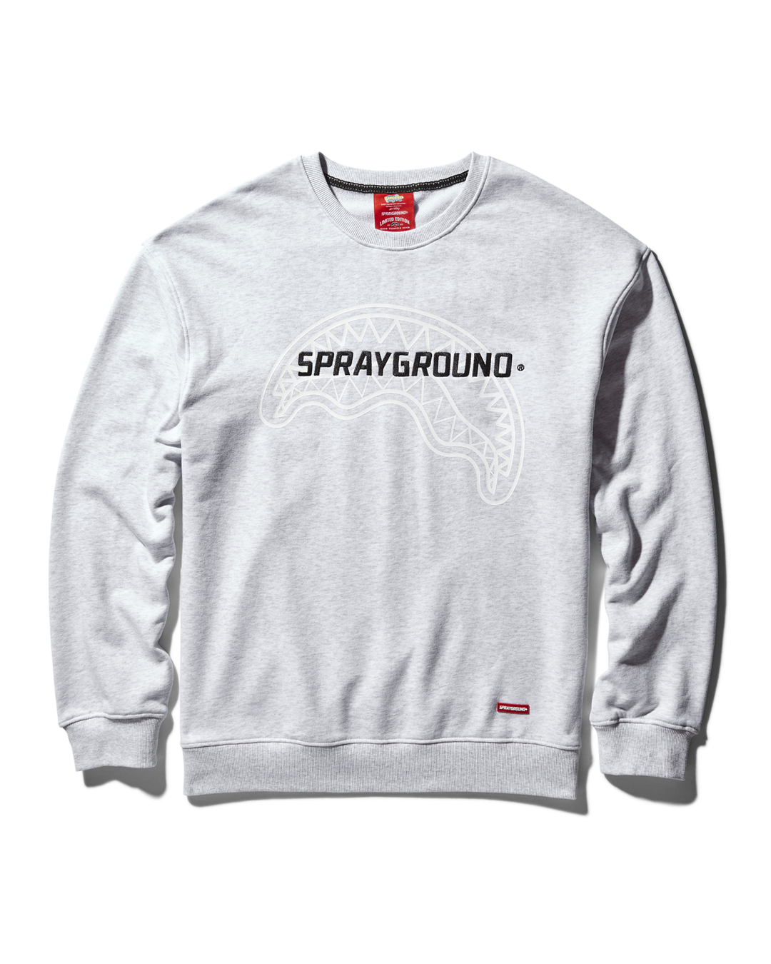 SPRAYGROUND® APPAREL SPRAYGROUND PULLOVER CREW NECK SWEATSHIRT (LT GREY)