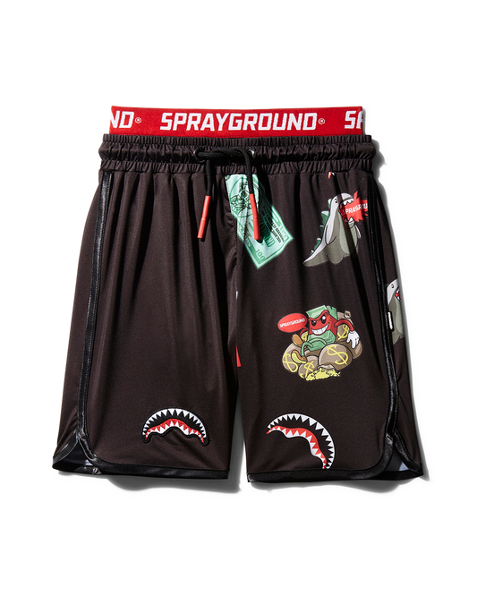 SPRAYGROUND® SWIM KIDS PATCH ALL-IN SWIM TRUNKS (BLACK)