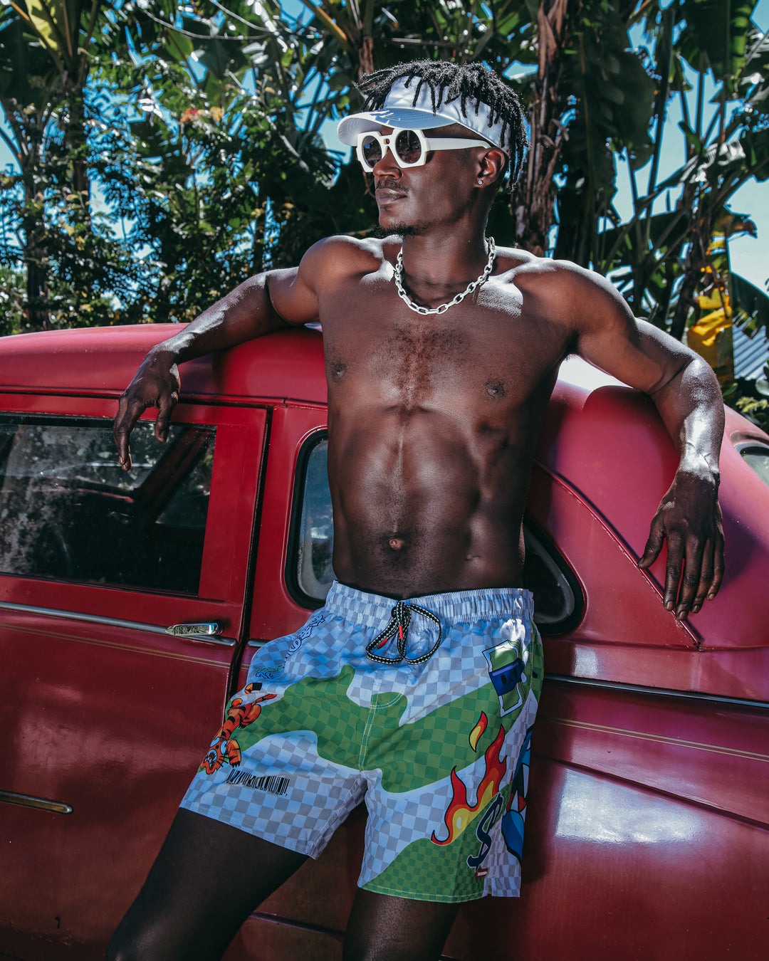 SPRAYGROUND® SWIM WTF ART SHOTO SWIM TRUNKS