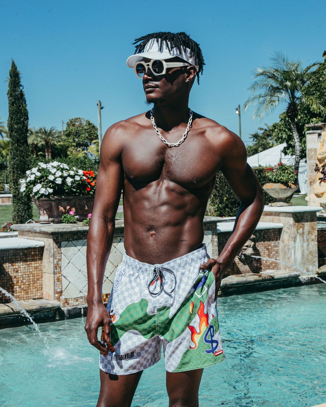 SPRAYGROUND® SWIM WTF ART SHOTO SWIM TRUNKS