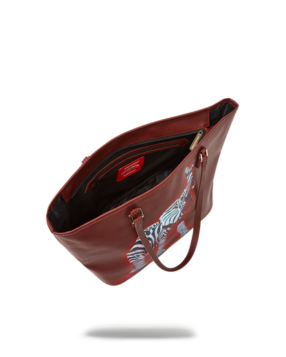 SPRAYGROUND® TOTE ZEBRA ELEPHANT RON ENGLISH COLLAB TOTE