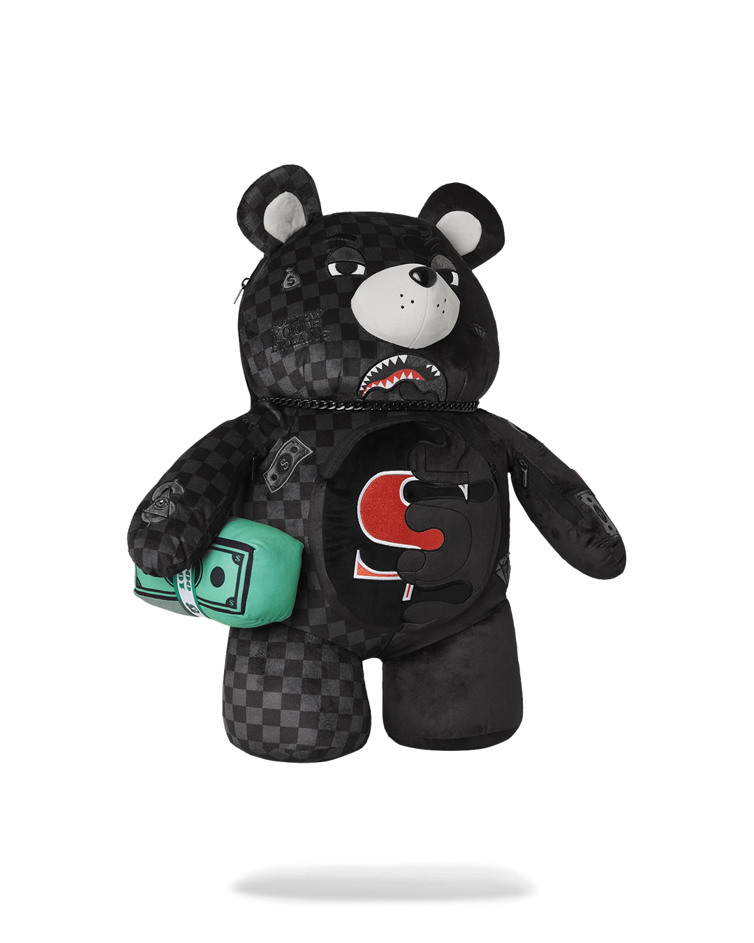 SPRAYGROUND® BACKPACK UNFINISHED SHARK MONEYBEAR TEDDY BEAR BACKPACK
