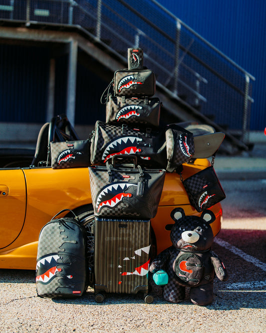 SPRAYGROUND® TOILETRY UNFINISHED SHARK TOILETRY BAG