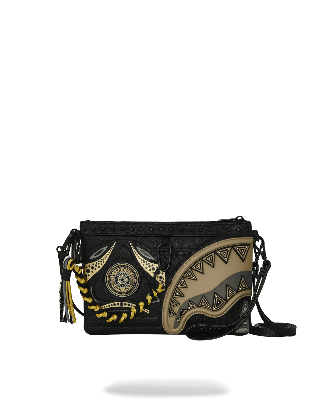 SPRAYGROUND® POUCHETTE A.I. AFRICAN INTELLIGENCE GOLD OF THE OCEAN CROSSOVER CLUTCH - SANDFLOWER COLLAB