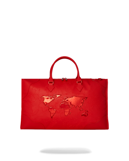 SPRAYGROUND® DUFFLE JAMES GLOBAL RED PYRAMID LARGE DUFFLE