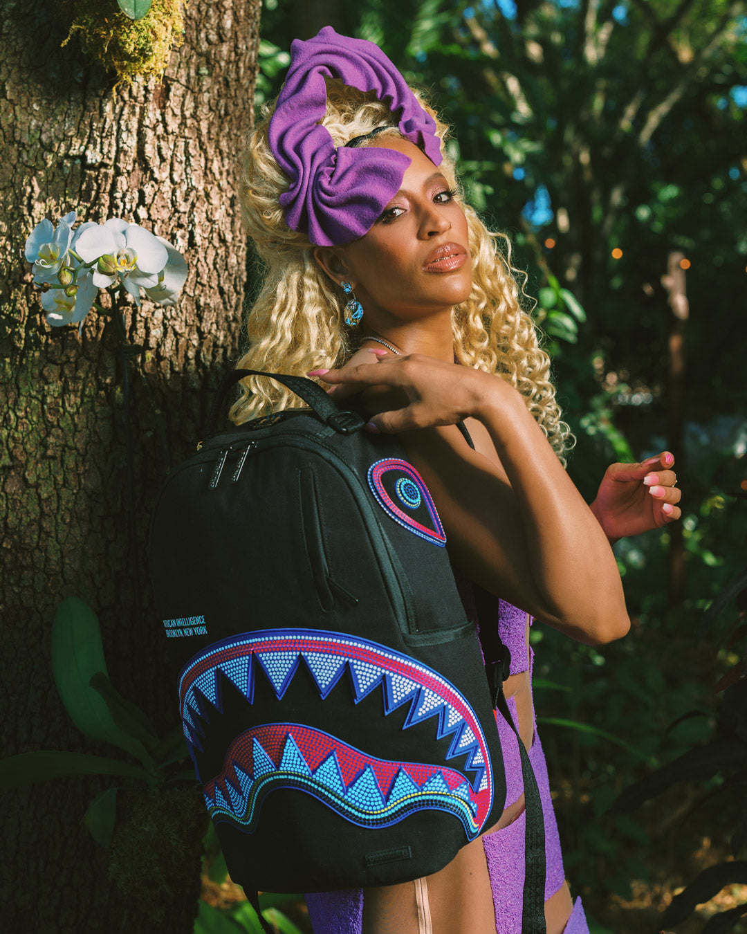 SPRAYGROUND® BACKPACK A.I. AFRICAN INTELLIGENCE BORN AND RAISED BACKPACK - SANDFLOWER COLLAB
