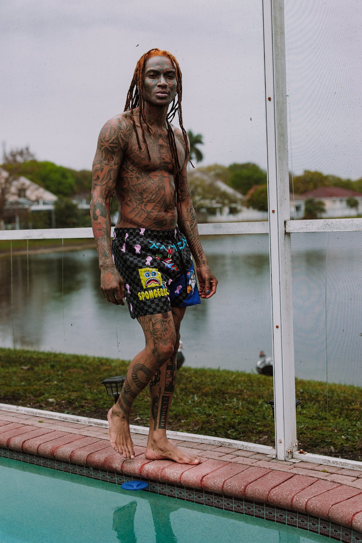 SPRAYGROUND® SWIM SPONGEBOB TOKYO BUBBLE SWIM SHORTS