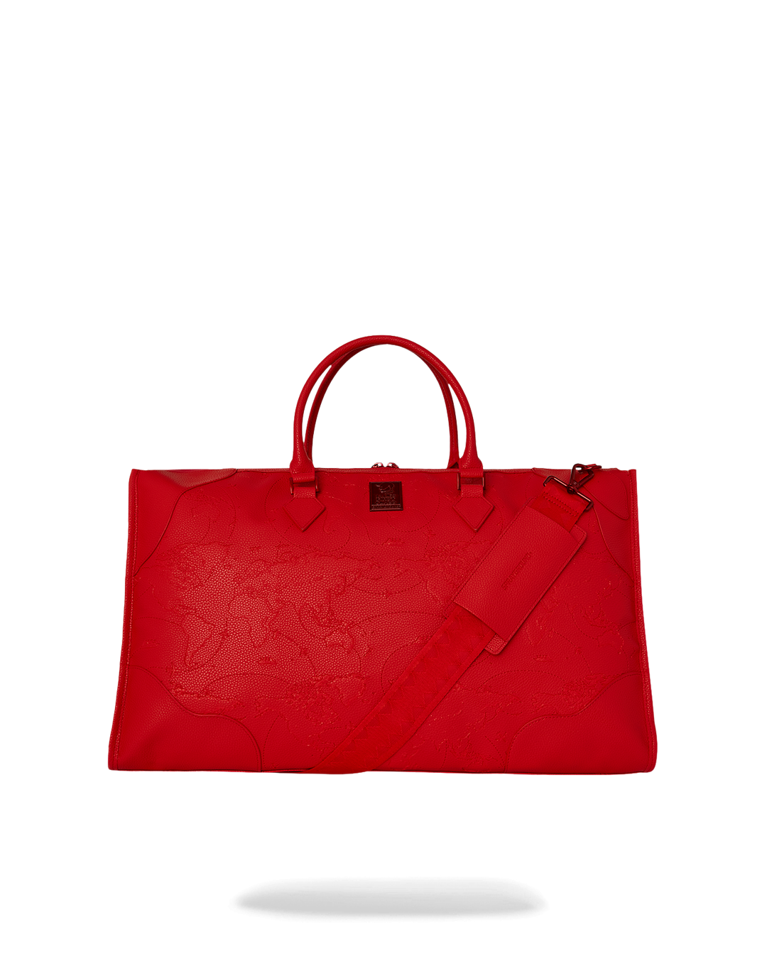 SPRAYGROUND® DUFFLE JAMES GLOBAL RED PYRAMID LARGE DUFFLE
