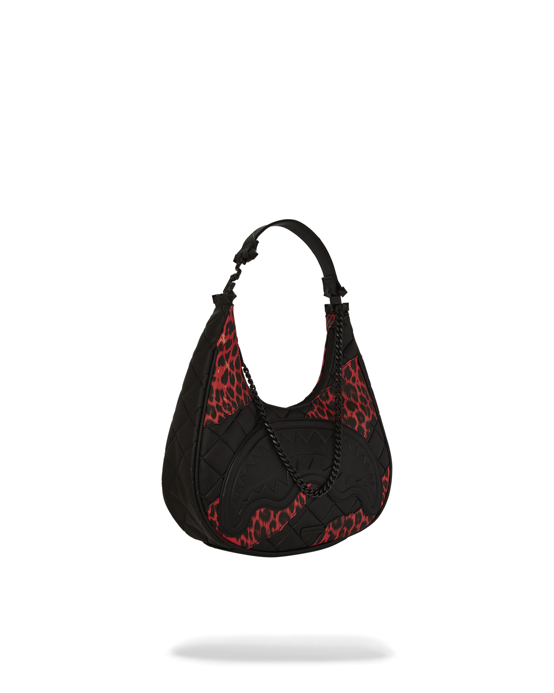 SPRAYGROUND® HANDBAG RED LEOPARD PUFFER VICE SHOULDER BAG
