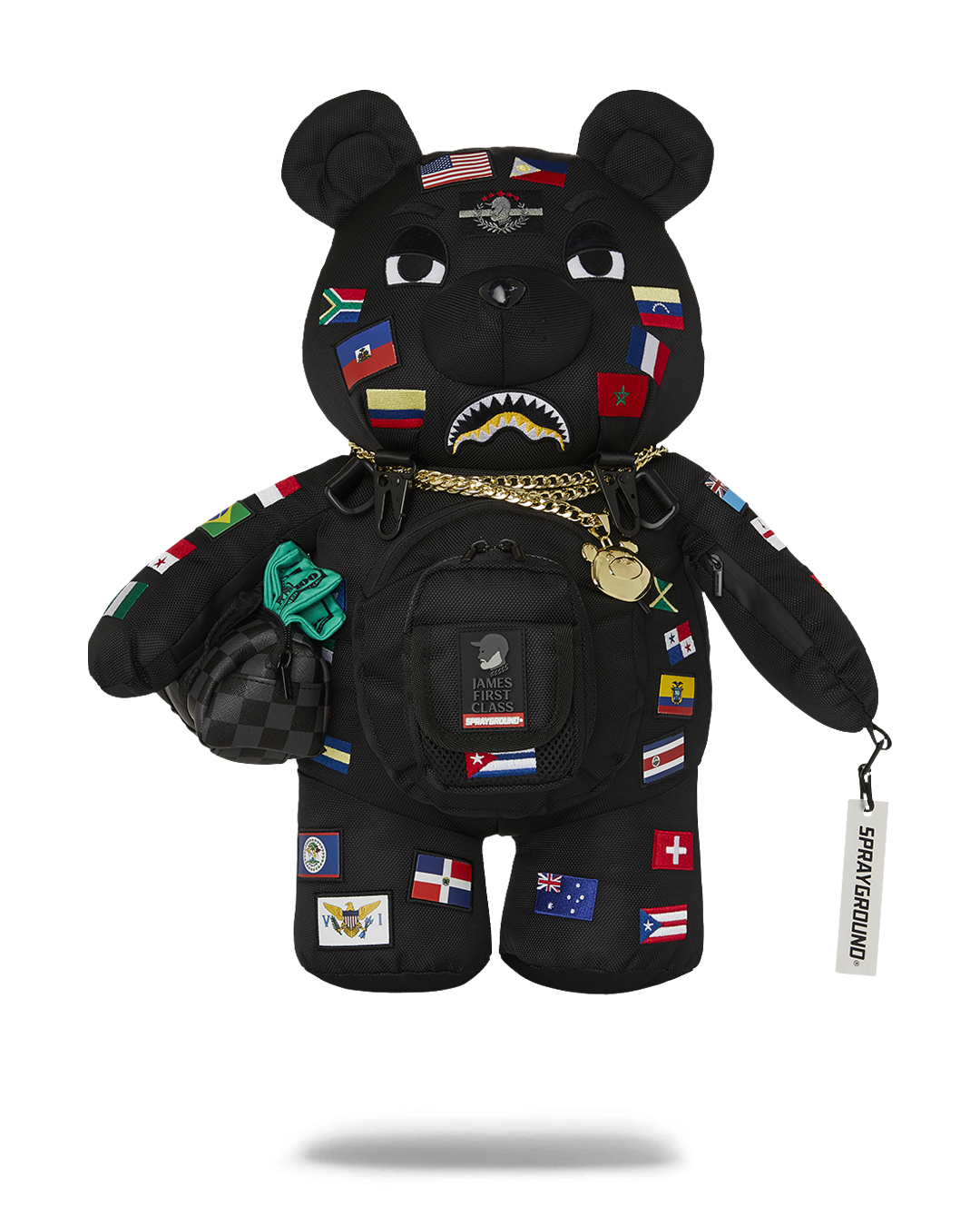 SPRAYGROUND® BACKPACK JAMES FLAGS MONEY BEAR BACKPACK