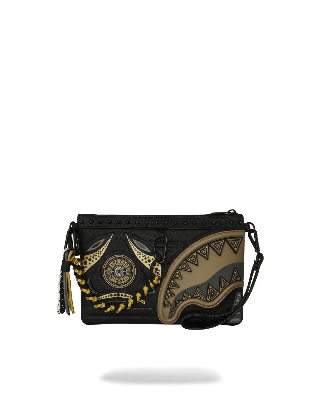 SPRAYGROUND® POUCHETTE A.I. AFRICAN INTELLIGENCE GOLD OF THE OCEAN CROSSOVER CLUTCH - SANDFLOWER COLLAB