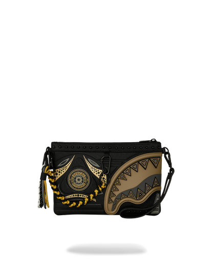 SPRAYGROUND® POUCHETTE A.I. AFRICAN INTELLIGENCE GOLD OF THE OCEAN CROSSOVER CLUTCH - SANDFLOWER COLLAB