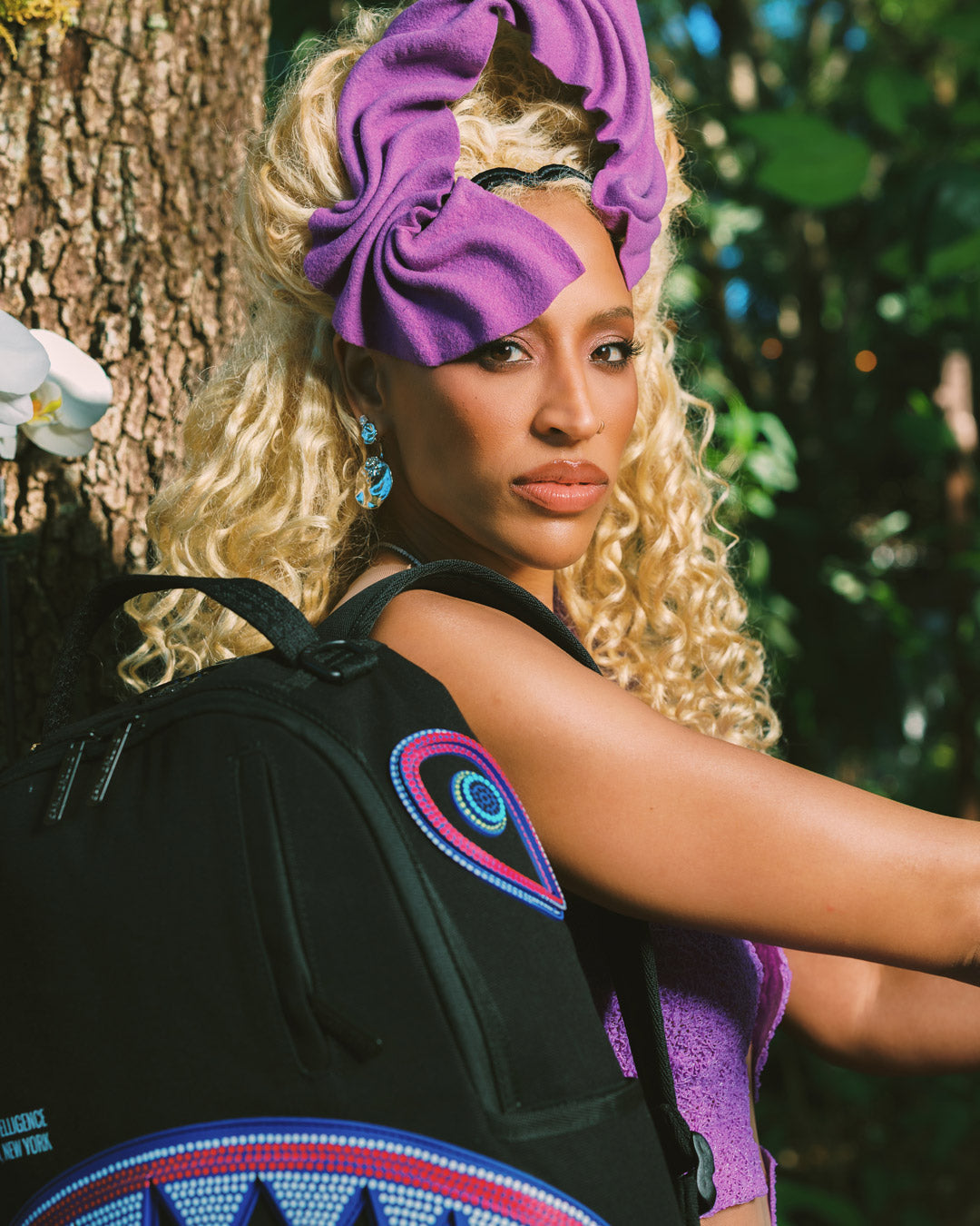 SPRAYGROUND® BACKPACK A.I. AFRICAN INTELLIGENCE BORN AND RAISED BACKPACK - SANDFLOWER COLLAB