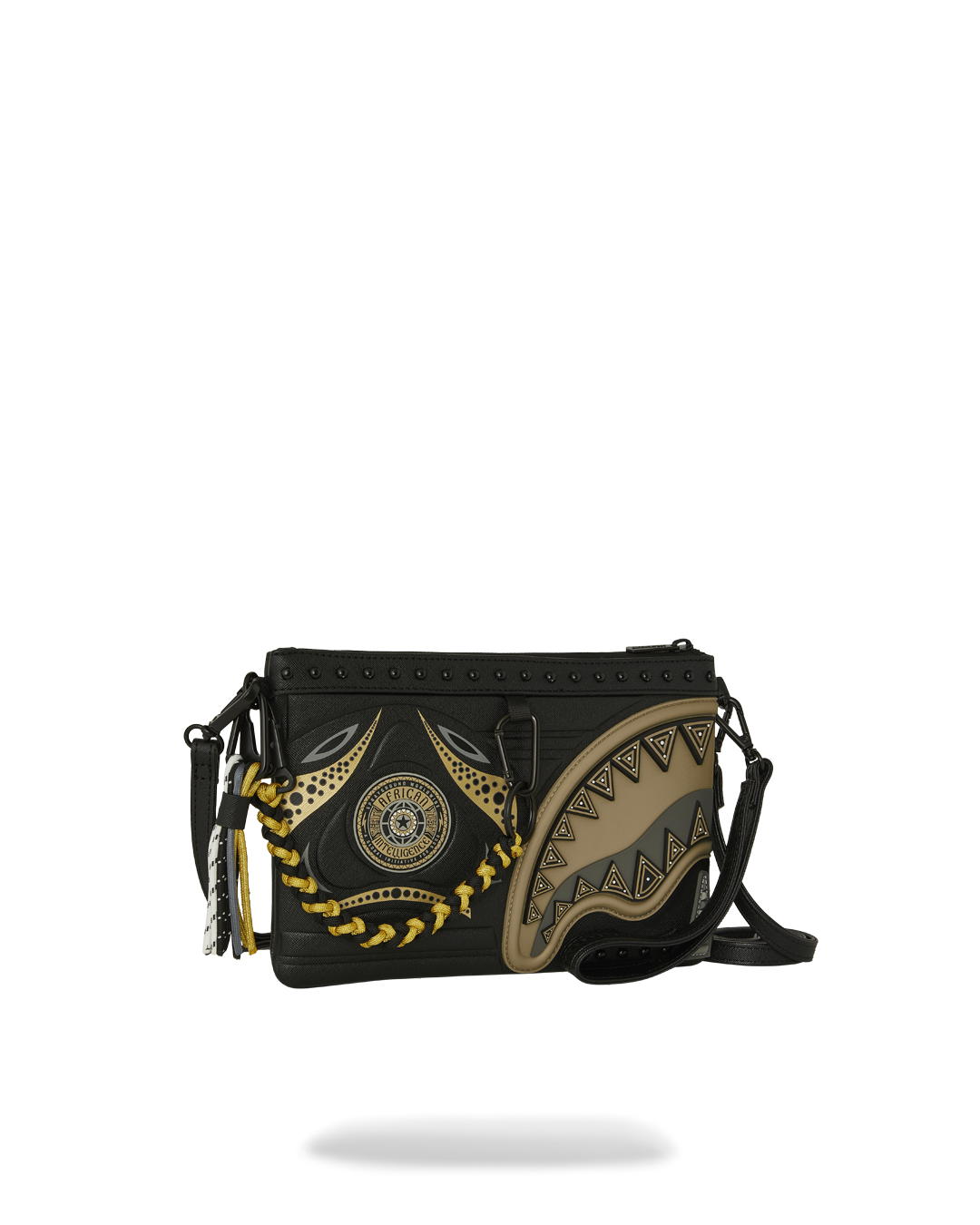 SPRAYGROUND® POUCHETTE A.I. AFRICAN INTELLIGENCE GOLD OF THE OCEAN CROSSOVER CLUTCH - SANDFLOWER COLLAB