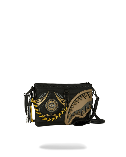 SPRAYGROUND® POUCHETTE A.I. AFRICAN INTELLIGENCE GOLD OF THE OCEAN CROSSOVER CLUTCH - SANDFLOWER COLLAB