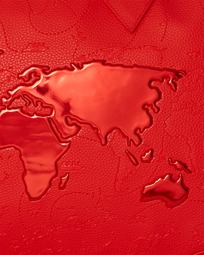 SPRAYGROUND® DUFFLE JAMES GLOBAL RED PYRAMID LARGE DUFFLE