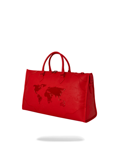 SPRAYGROUND® DUFFLE JAMES GLOBAL RED PYRAMID LARGE DUFFLE