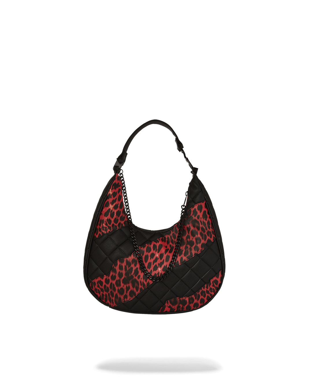 SPRAYGROUND® HANDBAG RED LEOPARD PUFFER VICE SHOULDER BAG