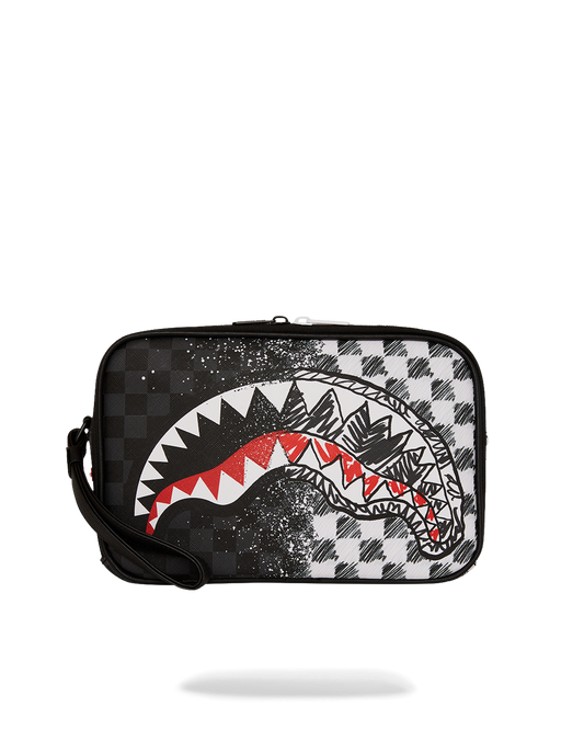 SPRAYGROUND® TOILETRY SCRIBBLE DRIBBLE CHECK TOILETRY BRICK